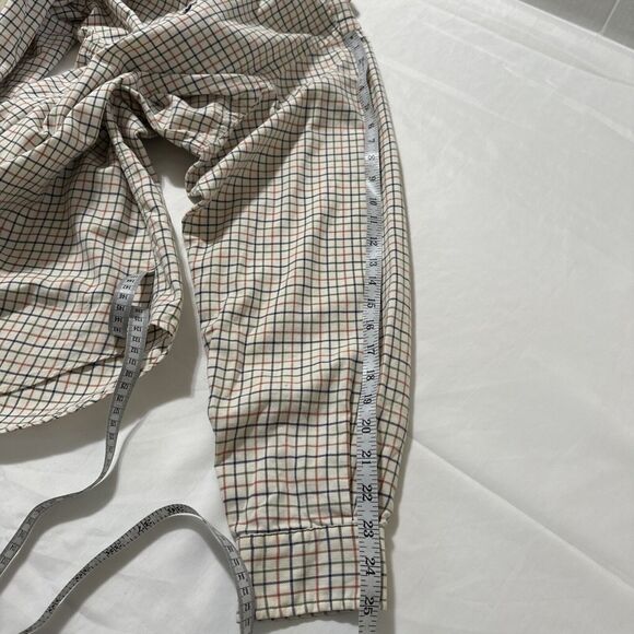Vintage Ralph Lauren Shirt Mens XL 17.5 Cream Plaid Long Sleeve Button Down - Picture 6 of 8